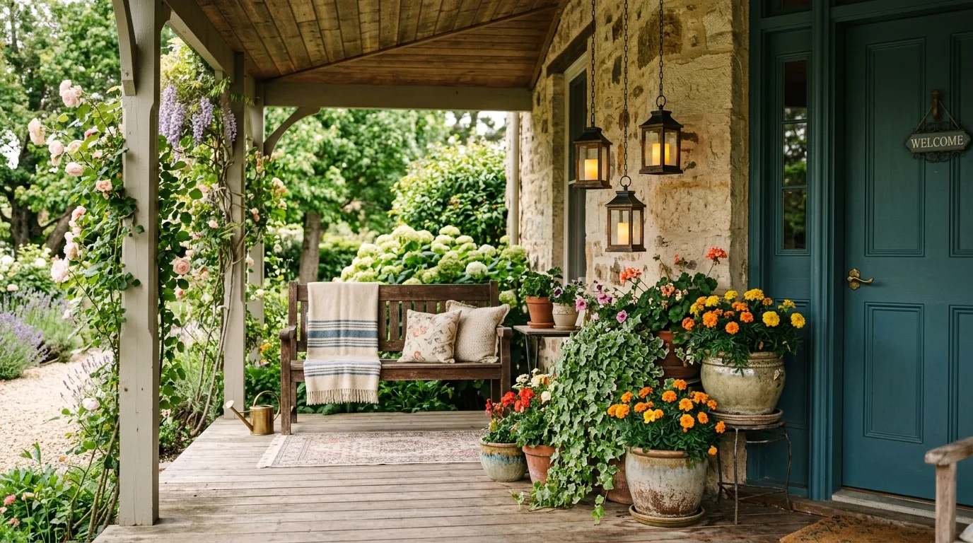 Ceramic Pots With Cascading Ivy